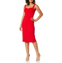 Dress the Population Women's Nicole Sleeveless Bodycon Stretch Midi Sheath Dress